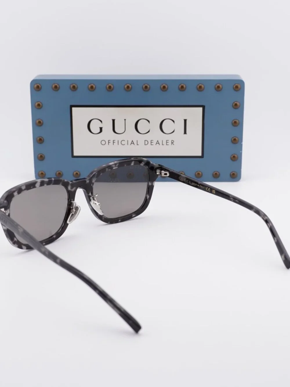 Gucci GG1948SK 002 Square Sunglasses - Grey Havana\ Grey